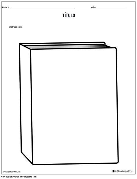 Plantilla De Portada De Libro Storyboard By Es Examples