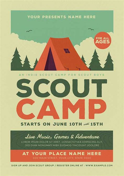 Download the Scout Camp Event Flyer and Poster Template - FFFLYER