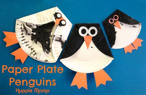 Three Paper Plate Penguins - Our Potluck Family