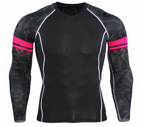 Advanced D Male Print Compression Shirt Slim Fit Skins Tight Long