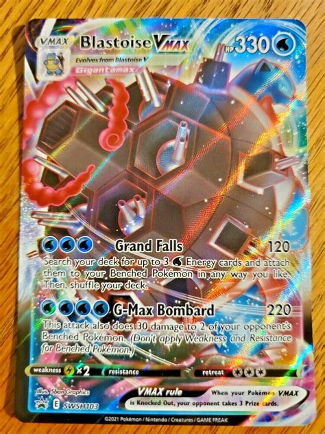 Blastoise Vmax Swsh Full Art Black Star Promo Nm Mint Values Mavin