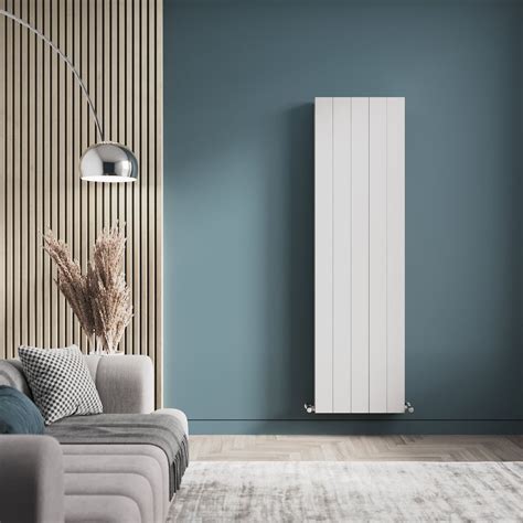 Milano Banks White Vertical Aluminium Designer Radiator 1800mm X