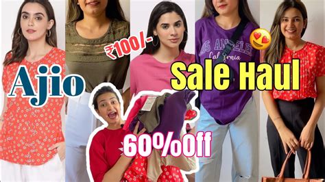 Huge Ajio Sale Haul Ajio Tops T Shirt Jeans Latest Collection