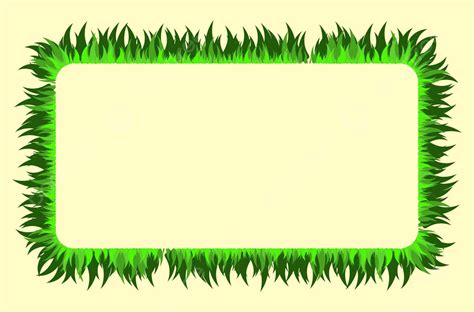 Green Grass Border With Copy Space Border Vector Picture Frame Vector Border Vector Picture