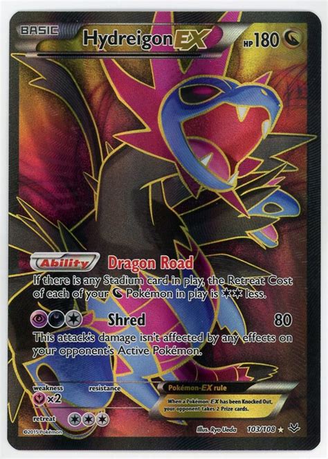 Pokemon Hydreigon Ex Roaring Skies Full Art Ultra Rare