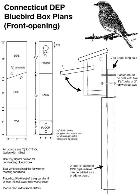 DEEP Bluebird Fact Sheet Bluebird House Plans Bluebird House Bird