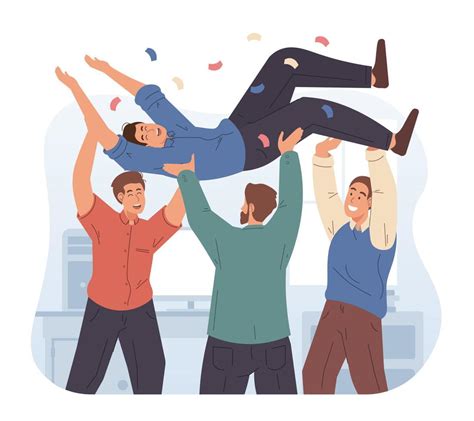 Business Team Tossing Man In The Air 21651480 Vector Art At Vecteezy