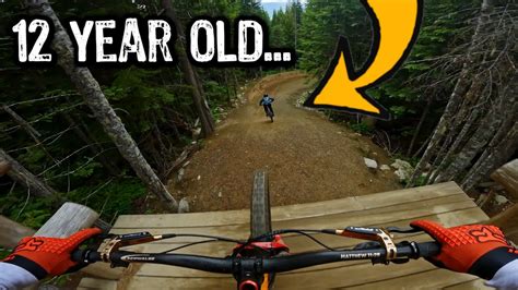 Following A 12 Year Old Down A PROLINE At Whistler Bike Park YouTube