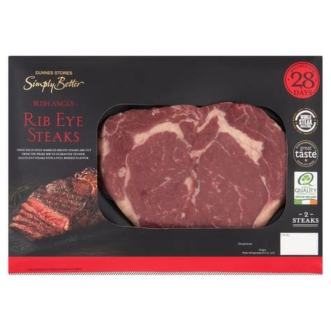 Dunnes Stores Simply Better 2 Irish Angus Rib Eye Steaks 450g Dunnes Stores