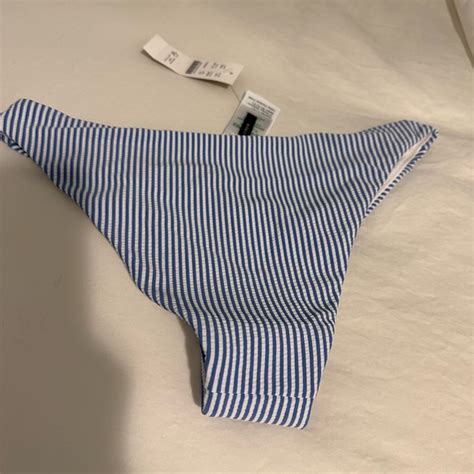 J Crew Swim Nwt Jcrew Seersucker Bikini Bottom Poshmark