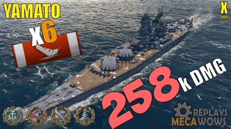 Yamato Kills K Damage World Of Warships Gameplay Youtube