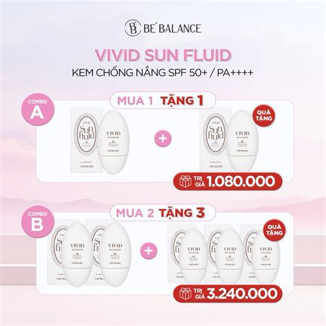 Mua 1 tặng 1 VIVID SUN FLUID KEM CHỐNG NẮNG PHỔ RỘNG BEBALANCE