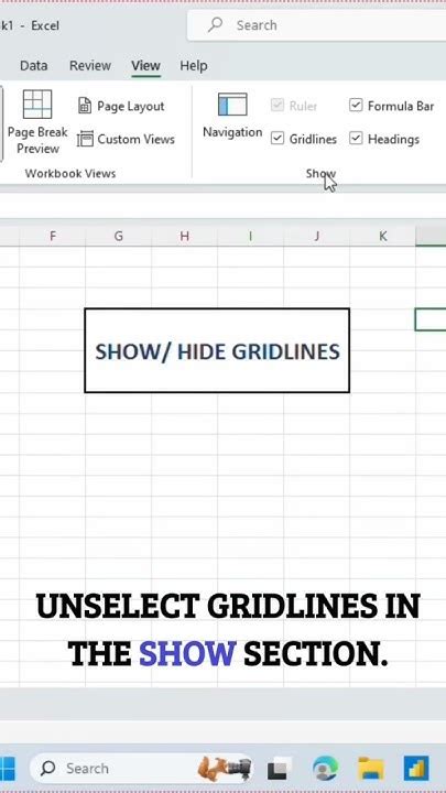 How To Remove Gridlines In Excel Hide Show Gridlines In Excel Excel Excelshortcuts