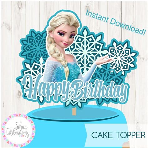 Castle Frozen Cake Topper Printable Peter Brown Bruidstaart