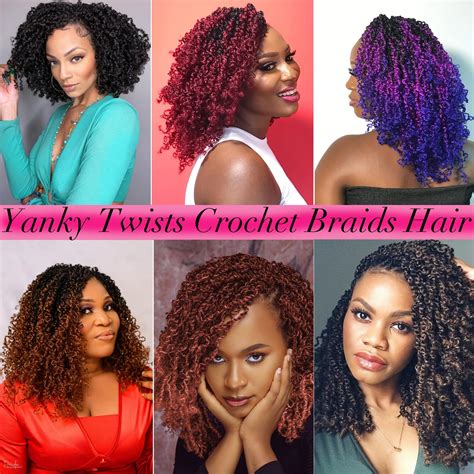 Unionbeauty Pre Twisted Yanky Twist Crochet Braids Hair 12 Inch 8 Packs