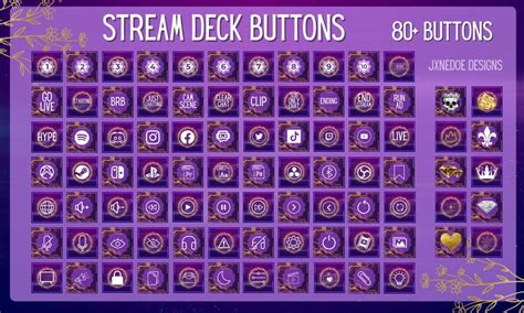 Stream Deck Icons Stream Deck Buttons Royal Purple Collection