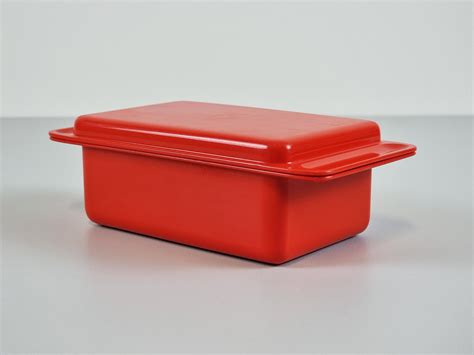 Vintage MEPAL Red Melamine Butter Dish Container Vintage Food Store