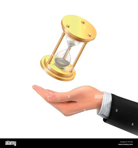 Hand Holding Hourglass Stock Vector Images Alamy