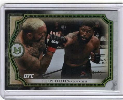 Topps Ufc Museum Collection Curtis Blaydes Rookie Card Rc Gold