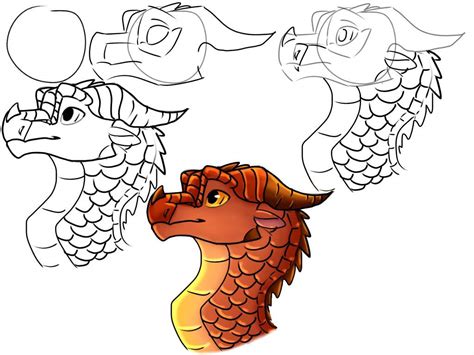 Some Tutorials For Side Profile Wings Of Fire Headshots Wings Of