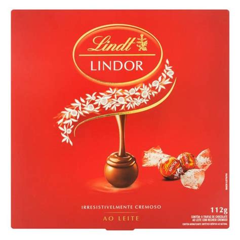 Trufa De Chocolate Ao Leite Lindt Lindor Caixa 112g Chocolate Barra