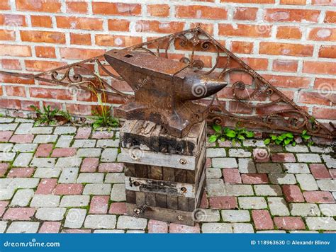 Rusty Blacksmith Anvil For Iron Work Stock Photo Image Of Aged Rural