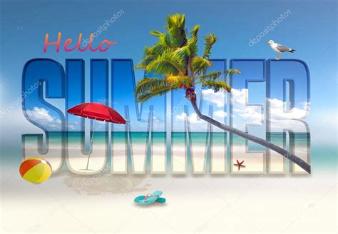 Hello Summer Illustration — Stock Photo © Oneinchpunch 39858589