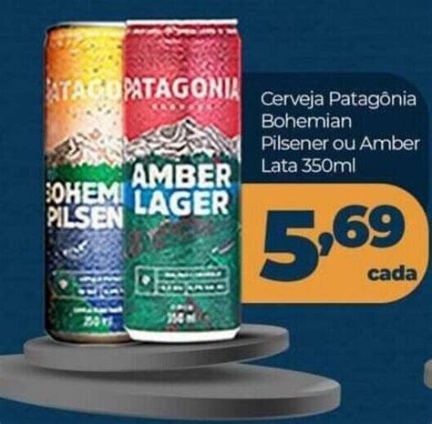 Cerveja Patagonia Bohemian Pilsener Ou Amber Lata 350ml Oferta Na X