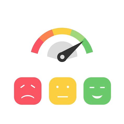 Premium Vector | Customer icon emotions satisfaction meter with different emoji