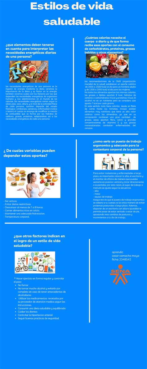 Infograf A Estilos Saludables Como Seria Un Puesto De Trabajo