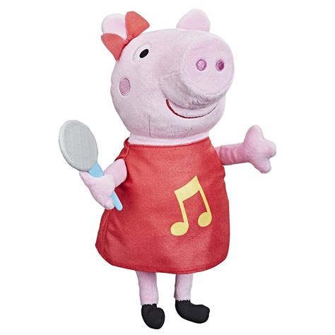 Peppa Pig Oink Along Songs Peppa Singing Plush Doll With Sparkly Red