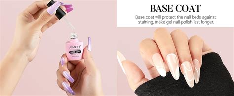 Aimeili No Wipe Top Coat Et Base Coat Semi Permanent Sans Hema Vernis