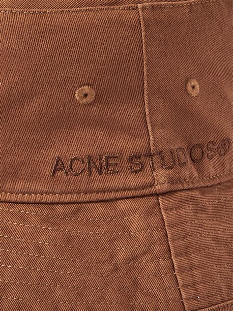 Acne Studios Brimmo Logo Embroidered Cotton Twill Bucket Hat For Men