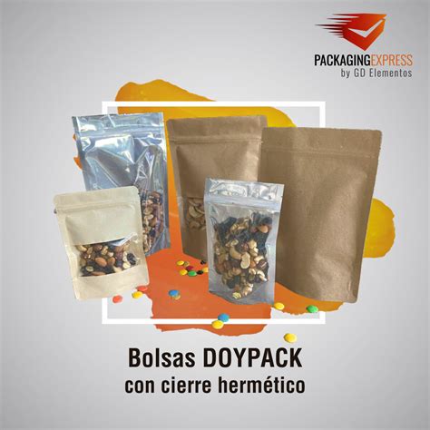 Bolsa Sobre DoyPack 16x23x4 5 Cierre Hermético Zipper Kraft con