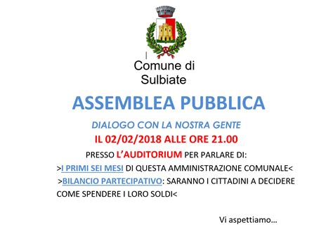 Lista Civica Per Sulbiate Gennaio