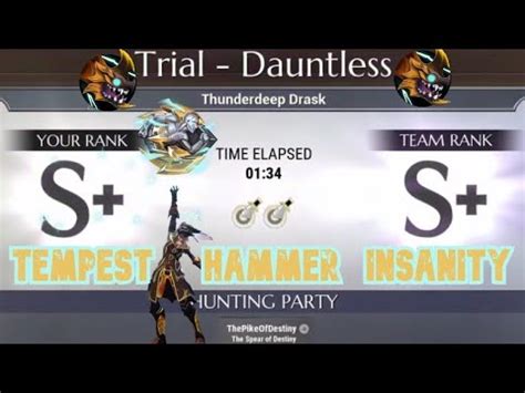 Thunderdeep Drask Dauntless Trial Solo Hammer Tempest Youtube