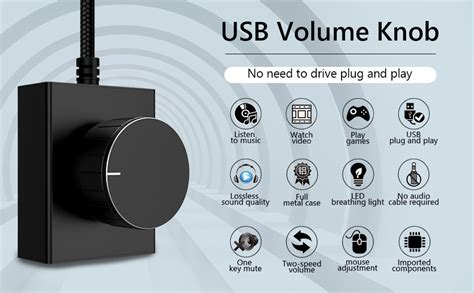 Geekria Volume Adjustment Knob With Rotate Volume Adjustment And One Key Mute Function Pc Phone