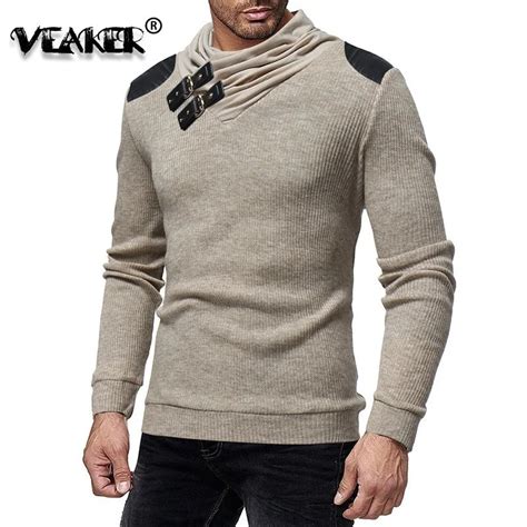 Sweater Men 2018 Autumn Winter Warm Brand Male Long Sleeve Skin Buckle Solid Color Hooded Mens