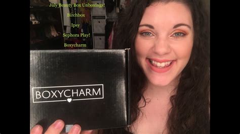 July Beauty Box Unboxing Birchbox Ipsy Sephora Play Boxycharm