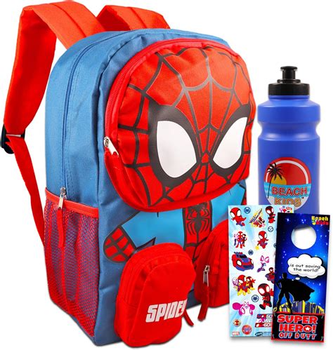 Marvel Spiderman Backpack With Lunch Box Set Spiderman