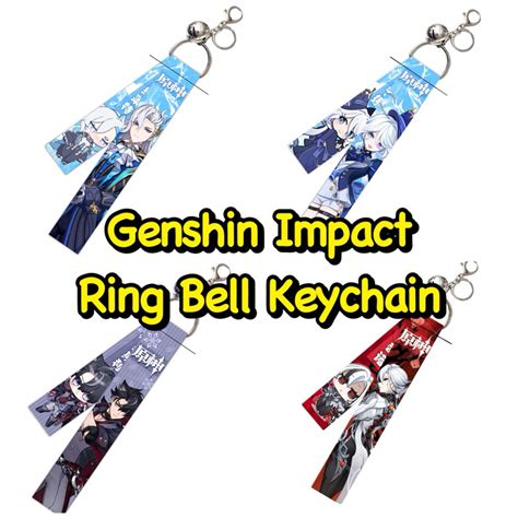 🇲🇾ready Stock 丨genshin Impact Ribbon Ring Bell Key Chain 丨原神飘带铃铛钥匙扣