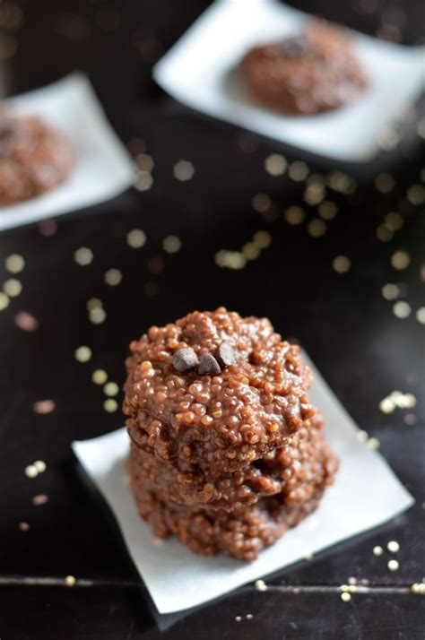 No Bake Chocolate Peanut Butter Quinoa Cookies