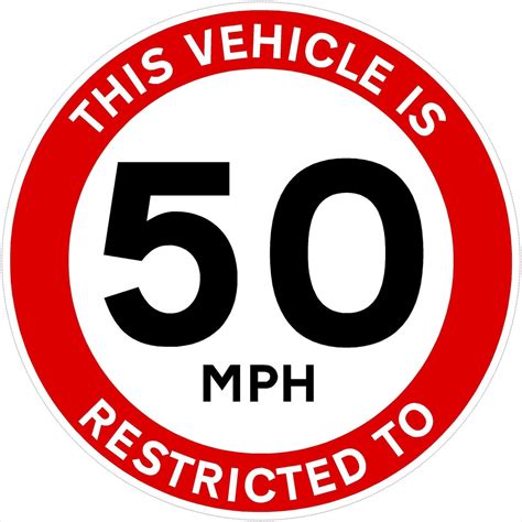 Vehicle Restricted Speed 50 Mph Sign Speed Limit Signs