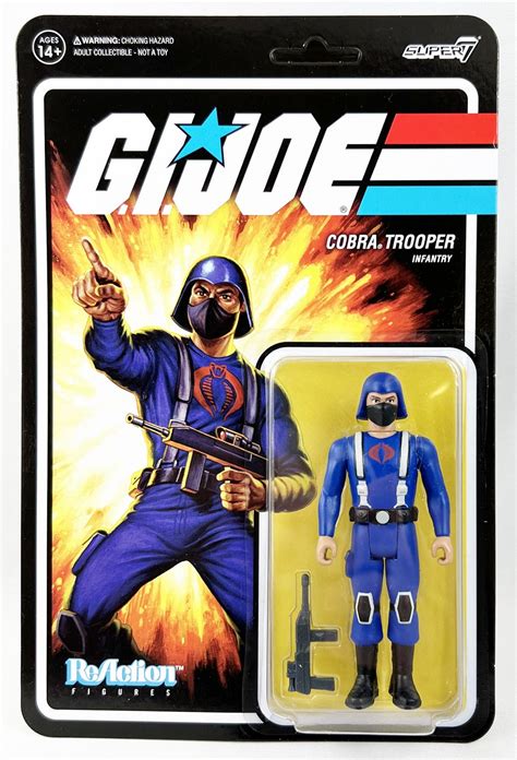 Gijoe Super7 Reaction Figure Cobra Trooper H Back Tan Skin Version