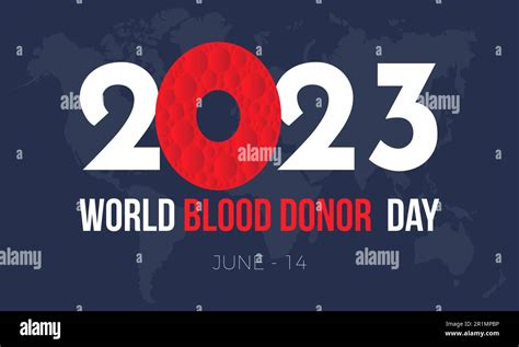 2023 Concept World Blood Donor Day Health Vector Banner Illustration