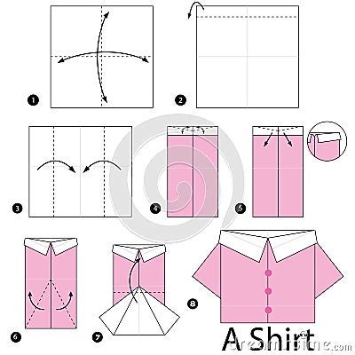 Instructions Tape Par Tape Comment Faire La Chemise D Origami