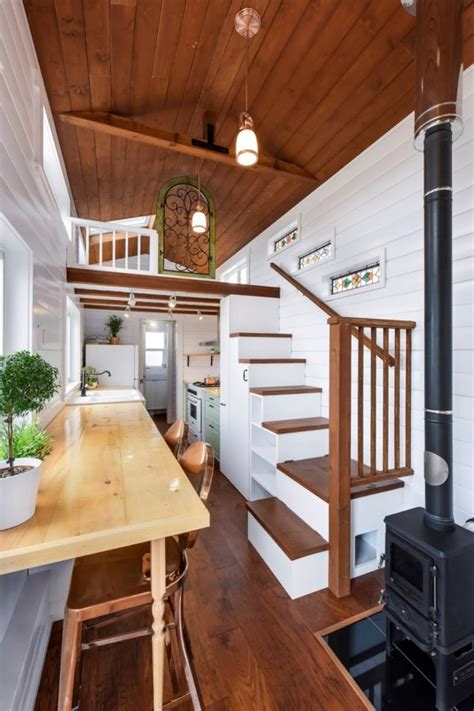 Beautiful 30 Mint Tiny Home On Wheels With Vaulted Ceilings