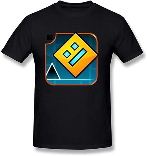 Return Mens Geometry Dash Game Logo T Shirt Black Tee Amazonde