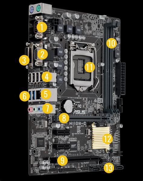 ASUS H110M C D520MT DP MB 1151 Motherboard DDR4 Ram 32GB SATA III X