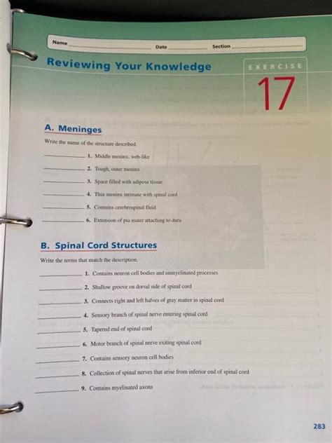 Solved Name Date Section Reviewing Your Knowledge EXERCISE Chegg